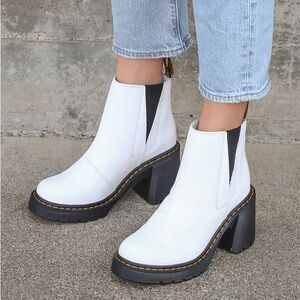 Doc Martens Spence White Sendal Leather Chelsea Boots